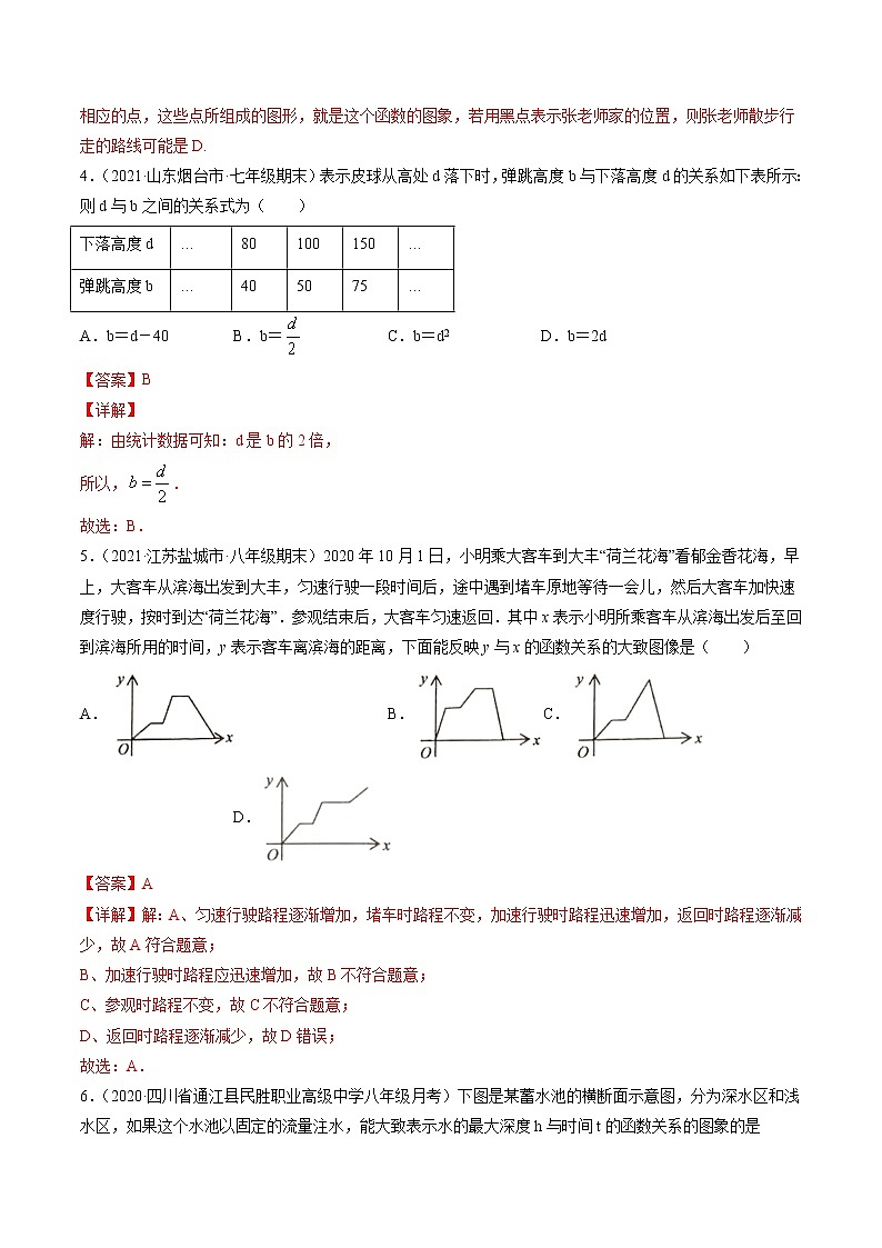 第三章变量之间的关系（单元测试卷）-简单数学之2021-2022学年七年级下册同步讲练（解析版）（北师大版）第2页