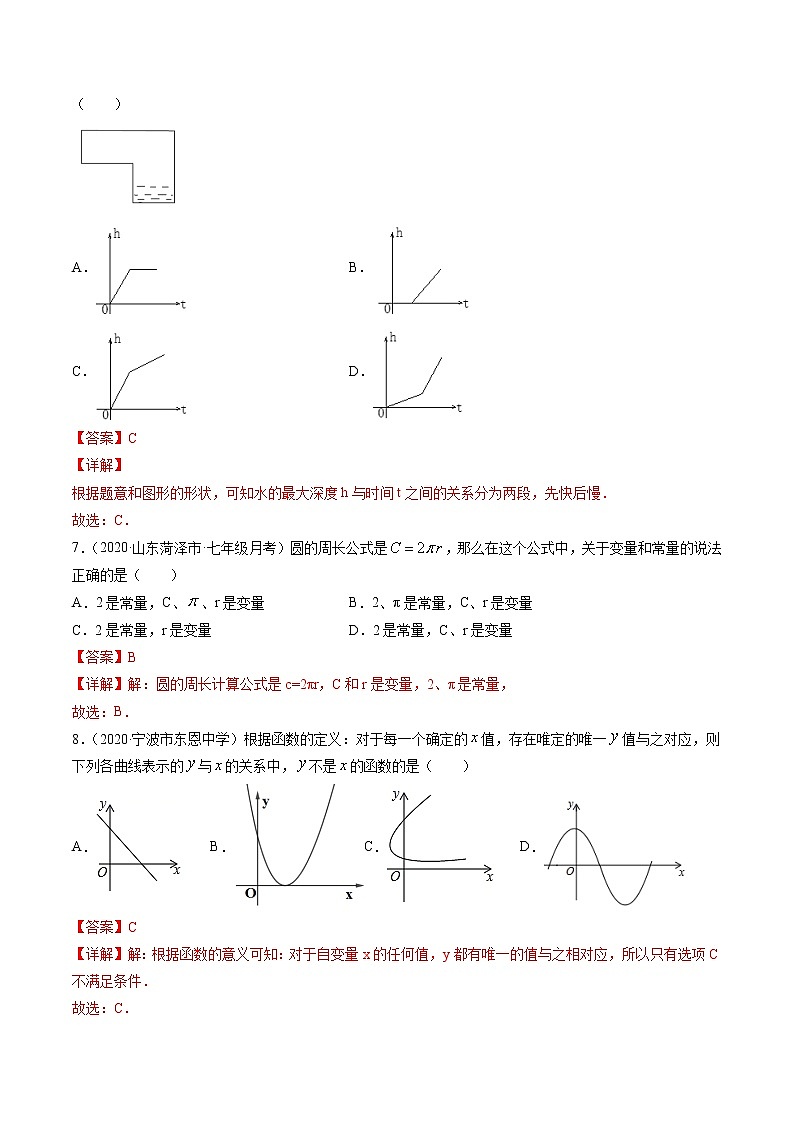 第三章变量之间的关系（单元测试卷）-简单数学之2021-2022学年七年级下册同步讲练（解析版）（北师大版）第3页