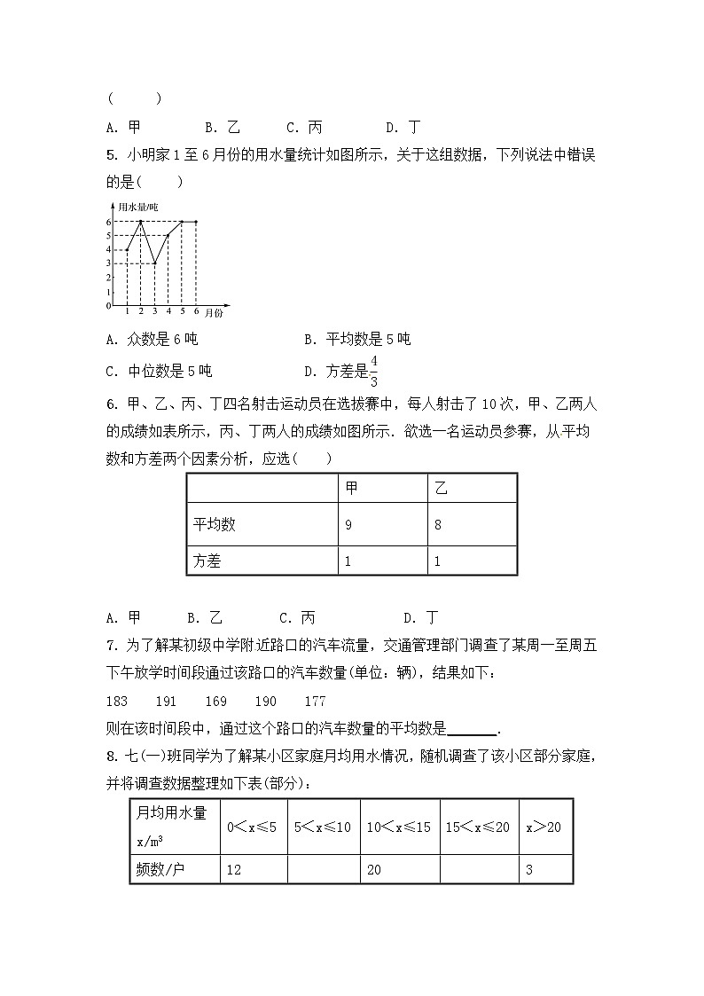 (通用版)中考数学一轮随堂演练：8.1《统计》(含答案)第2页