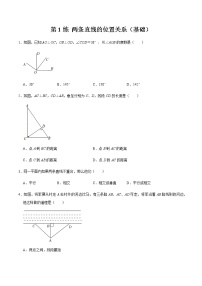 初中北师大版1 两条直线的位置关系课后复习题