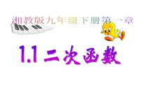 初中数学湘教版九年级下册1.1 二次函数课文ppt课件