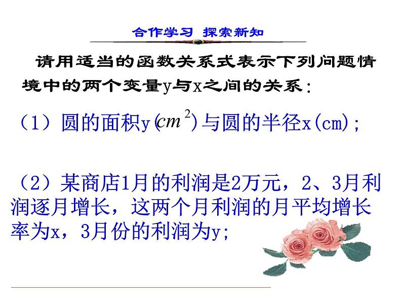 湘教版数学九年级下册第一章《二次函数》1.1   二次函数课件PPT第3页