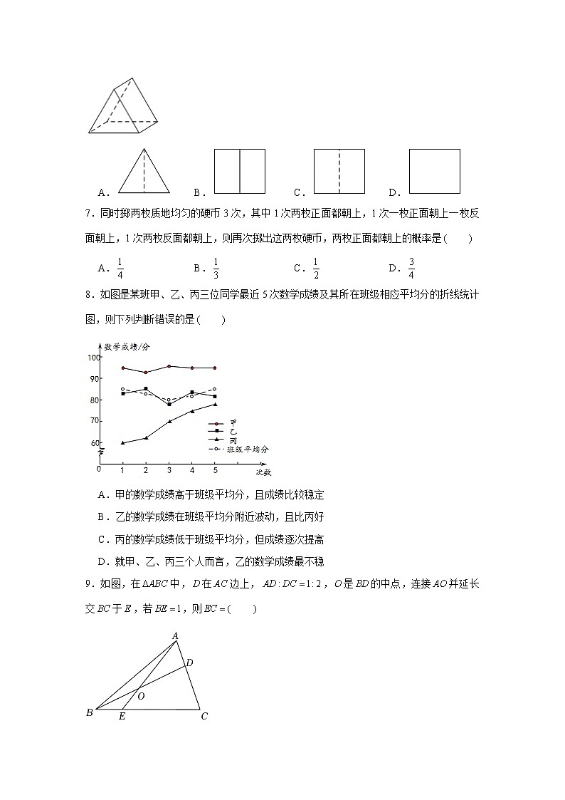 2021年山东省临沂市沂水县中考数学二模试卷及答案第2页