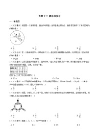 2021年中考训练 专题十三 概率和统计(含答案)