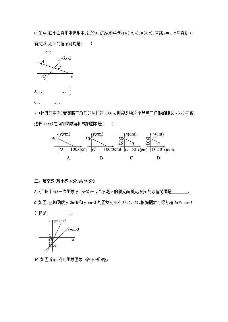 第19章 一次函数单元综合检测第2页
