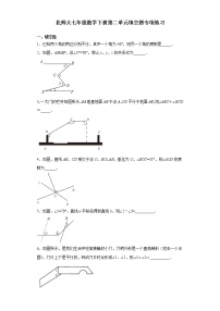 北师大版七年级下册第二章 相交线与平行线综合与测试巩固练习