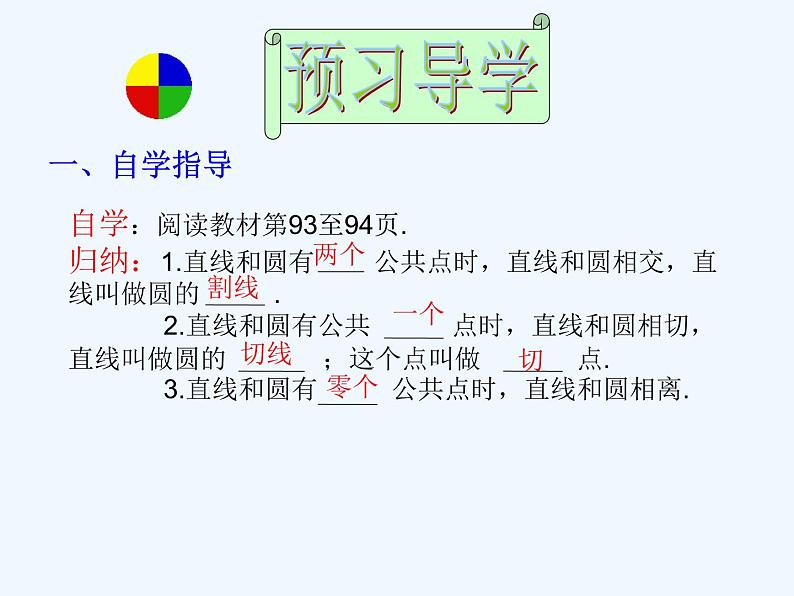 初中数学同步课件24.2.2 直线和圆的位置关系(1)03