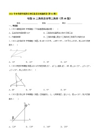 专题16三角形及全等三角形（共40题）-2021年中考数学真题分项汇编（原卷版+解析版）【全国通用】