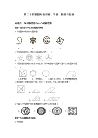 （全国通用）2022年中考数学命题点及重难题型分类突破练 第二十四讲 图形的对称、平移、旋转与位似（原卷版+解析版）