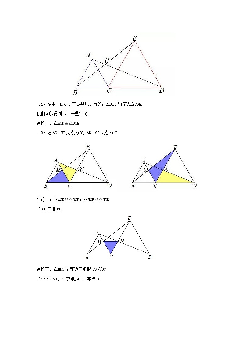 （全国通用）2022年中考数学命题点及重难题型分类突破练 模型四 手拉手模型（原卷版+解析版）02