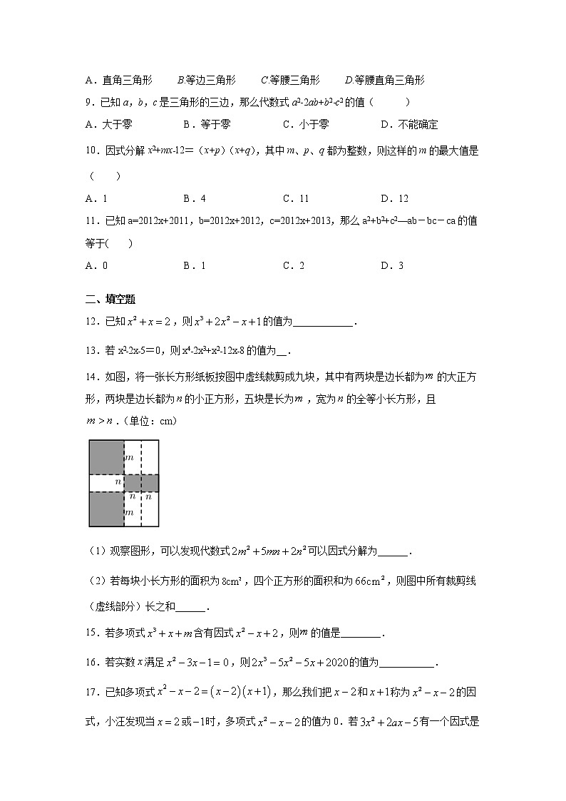 专题4.2 因式分解（提高篇）专项练习-2021-2022学年七年级数学下册阶段性复习精选精练（浙教版）第2页