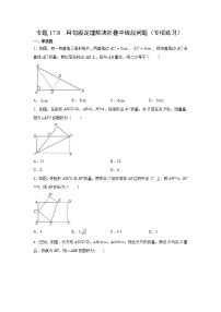 专题17.8 用勾股定理解决折叠中线段问题（专项练习）-2021-2022学年八年级数学下册基础知识专项讲练（人教版）