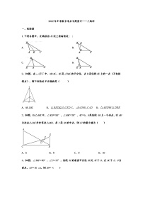 2022年中考数学考点专题复习——三角形（无答案）