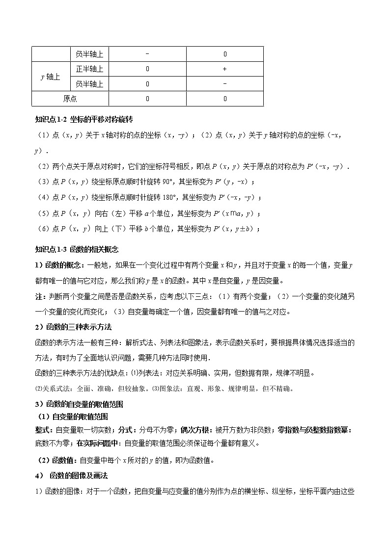 考点08 平面直角坐标系与一次函数-2022年中考数学高频考点专题突破（全国通用）（解析版）第2页