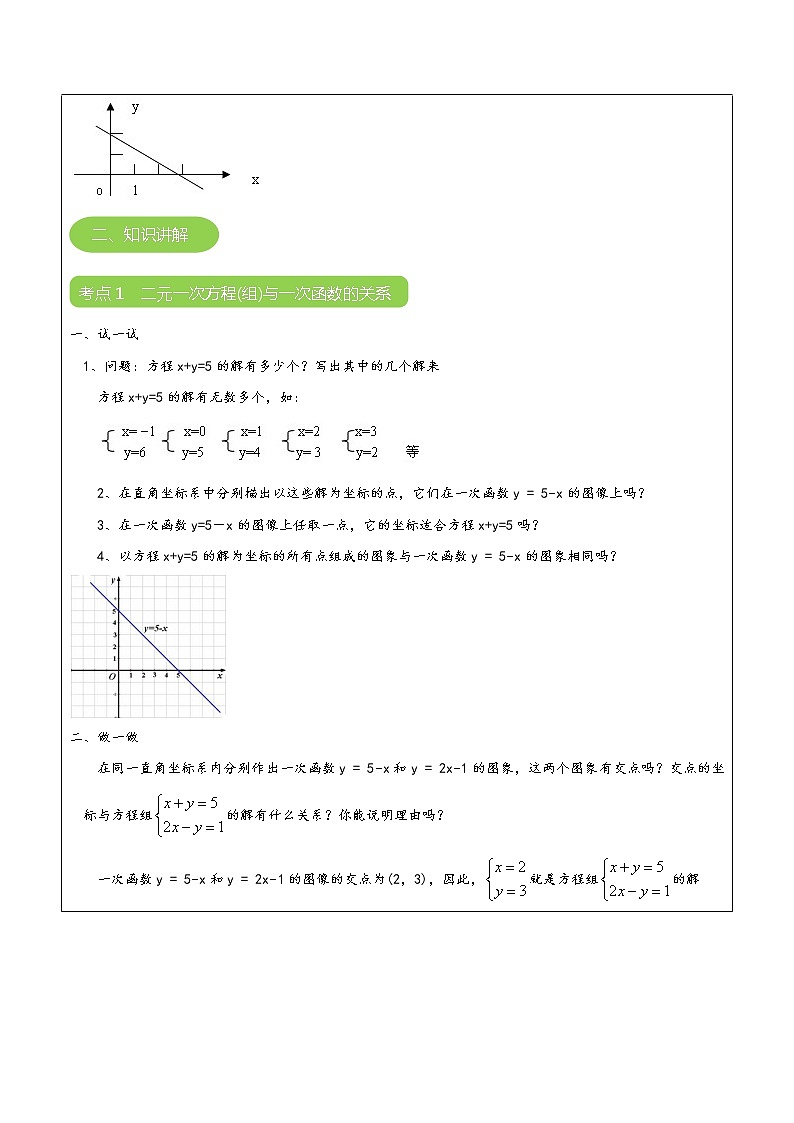 专题14 用二元一次方程组确定一次函数表达式（解析版）-2021-2022学年八年级数学上册课堂讲义（北师大版）第2页