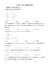 北京市清华附中2021-2022学年九年级下学期开学考试数学试题（原卷版）