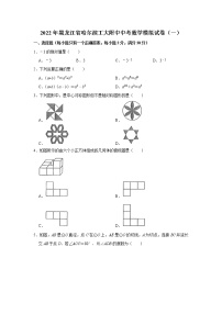 2022年黑龙江省哈尔滨工业大学附属中学校中考模拟考试九年级数学试卷（一）(word版无答案)