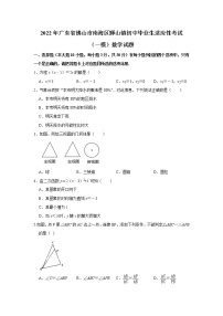 2022年广东省佛山市南海区狮山镇初中毕业生适应性考试（一模）数学试题(word版无答案)