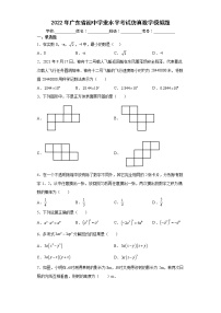 2022年广东省初中学业水平考试仿真数学模拟题(word版含答案)