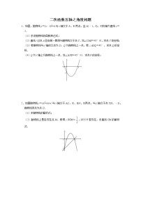 二次函数压轴之角度问题2022年九年级中考二轮复习综合提升