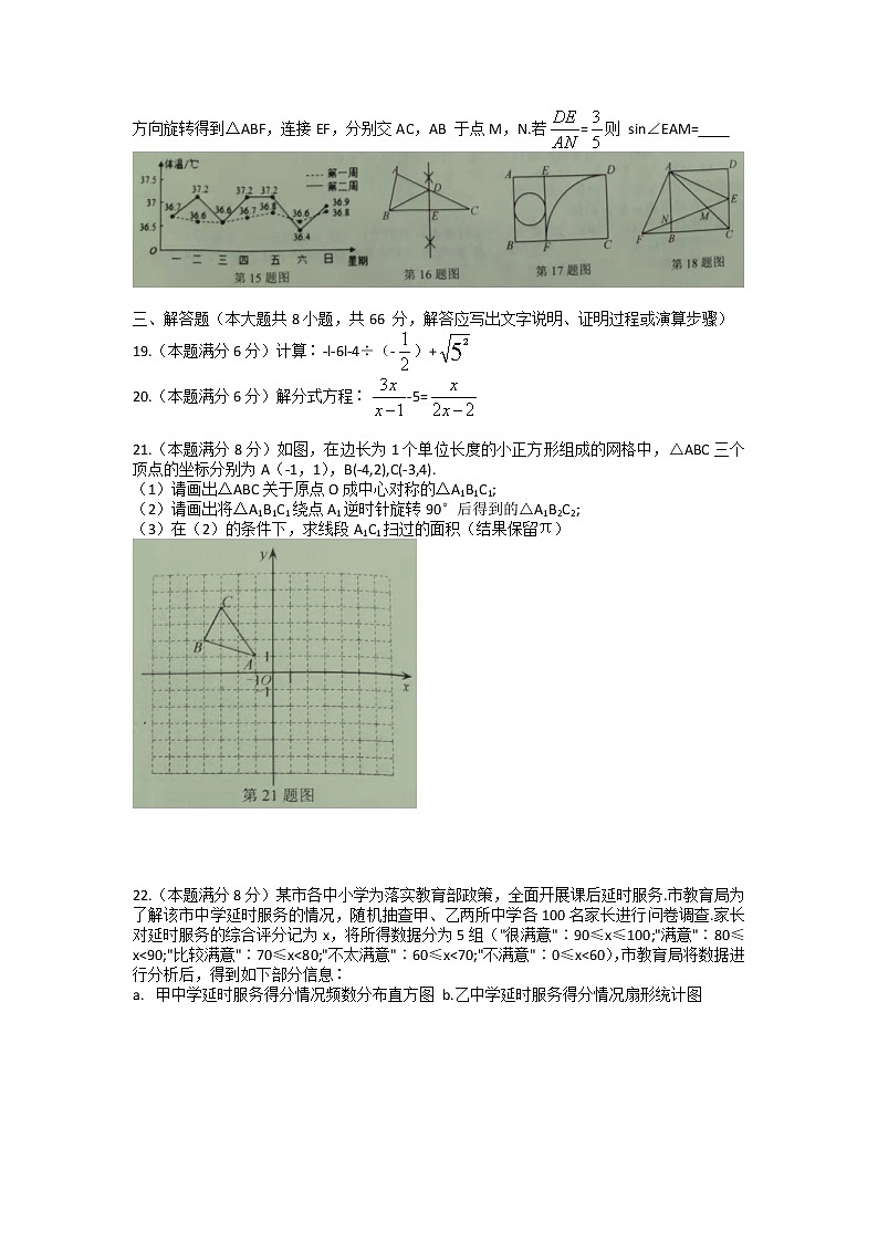 2022年广西崇左市扶绥县中考一模数学试题03