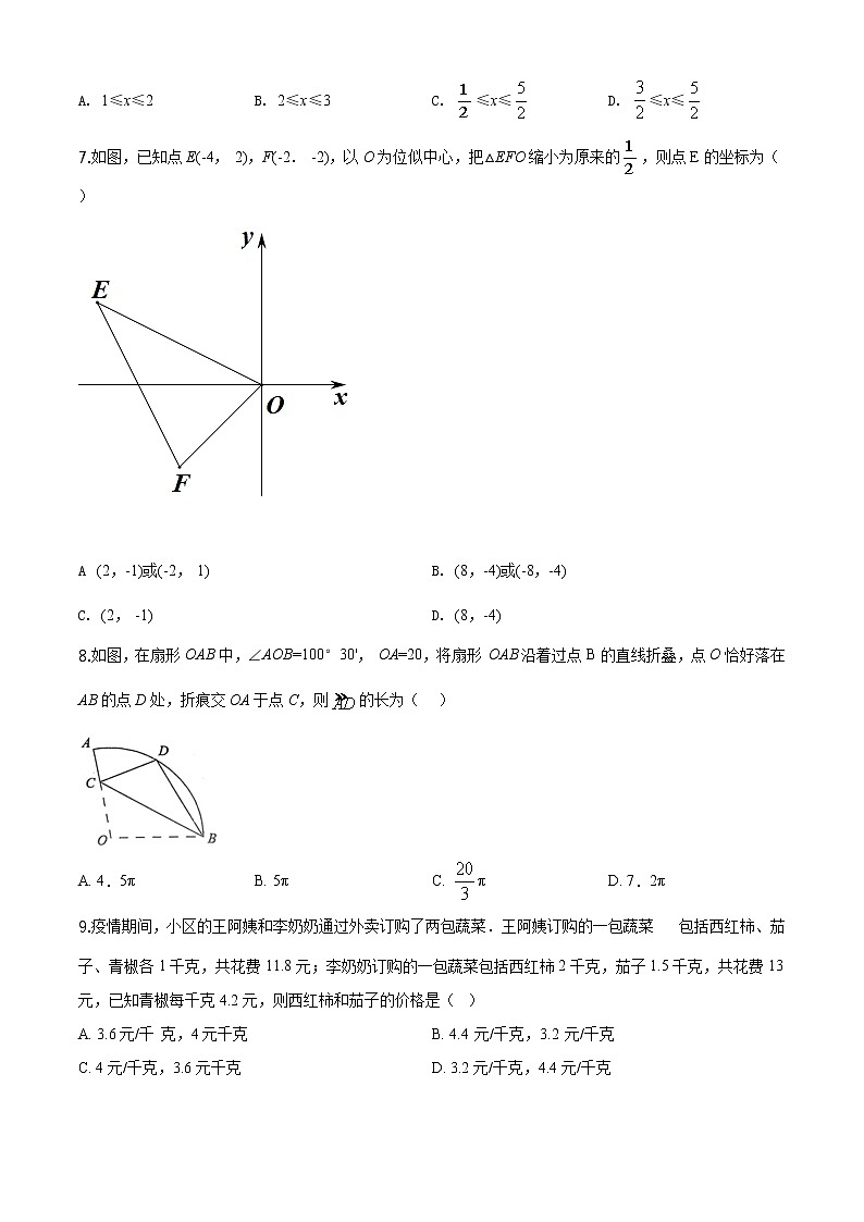 精品解析：2020年山东省淄博市淄川区九年级数学中考二模试题（原卷版）第2页