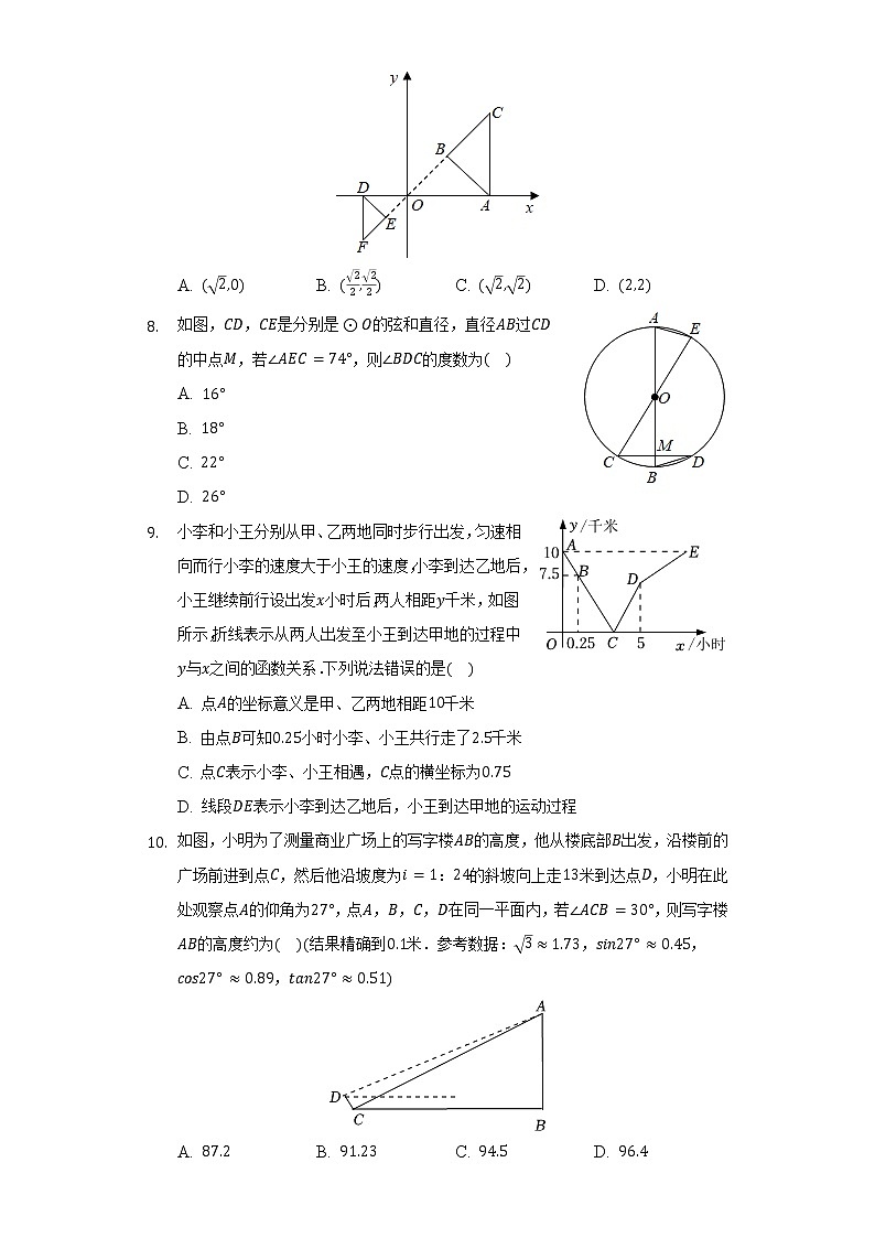 重庆市綦江区赶水中学2021年中考数学三模试卷(word版含答案)第2页