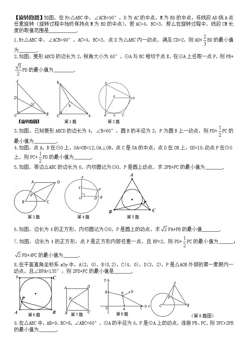 阿氏圆题型的解题方法和技巧02