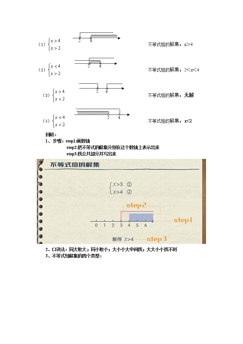 北师大版八年级数学下册 2.6 一元一次不等式组的解法（教案）02