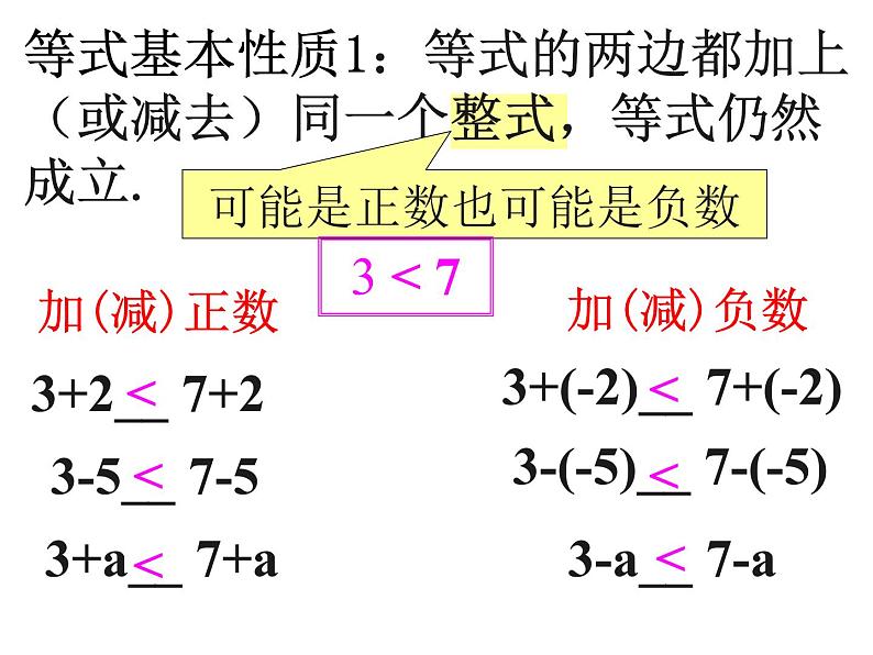 北师大版八年级数学下册 2.2 不等式的基本性质 (3)（课件）第5页