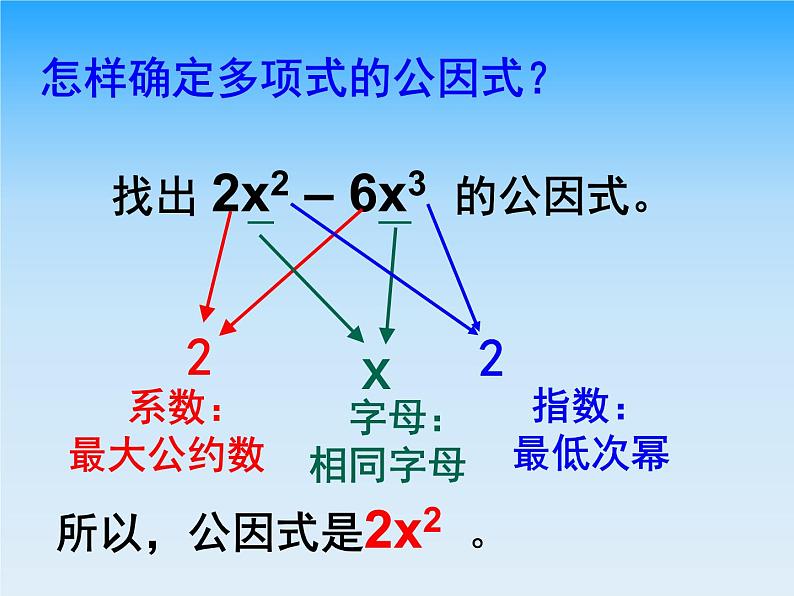 北师大版八年级数学下册 4.2提公因式法（一）（课件）第5页