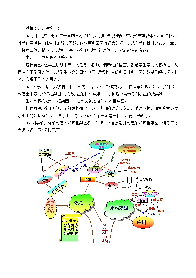 北师大版八年级数学下册分式与分式方程 回顾与思考_(4)（教案）02