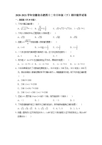 合肥市第四十二中学2020-2021学年八年级下学期中数学试卷