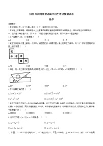 2022年河南省商丘市永城四中普通高中招生考试模拟试卷数学试题(word版含答案)