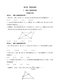 初中数学鲁教版 (五四制)八年级下册8 相似三角形的性质课时训练