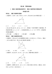 初中数学鲁教版 (五四制)八年级下册5 相似三角形判定定理的证明随堂练习题