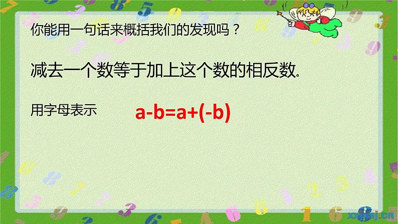 人教版七年级上册1.3.2 有理数的减法（1）课件 第8页