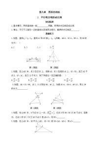 2020-2021学年2 平行线分线段成比例课时训练