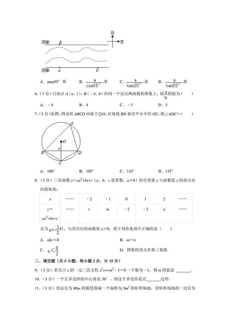 2022年陕西省渭南市澄城县中考数学一模试卷（学生版+解析版）第2页