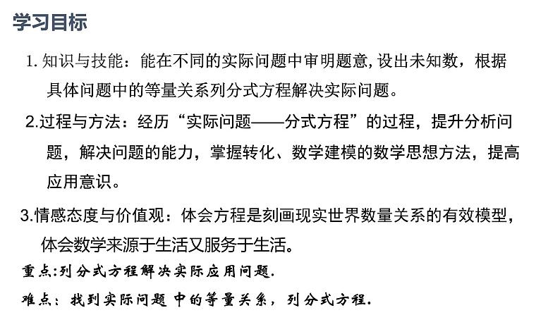 华东师大版八年级下册数学  16.3可化为一元一次方程的分式方程（课件）第2页