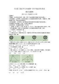 2022年贵州省习水县中考适应性考试数学试题(word版含答案)