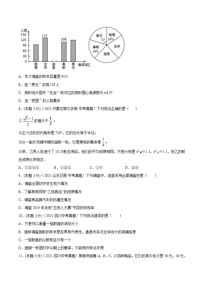 专题5.1 统计和概率（1）（原卷版）第2页