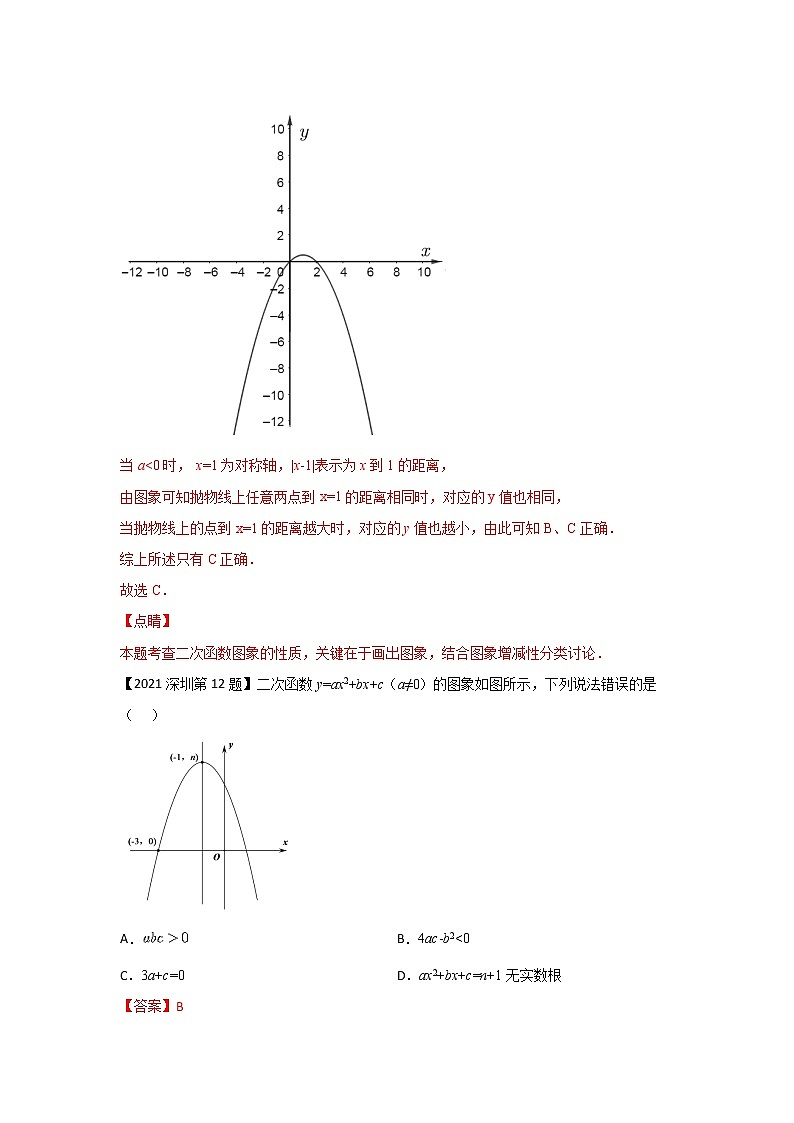 专题07 二次函数图象性质（选择题）-备战2021年中考数学临考题号押题（全国通用版）02
