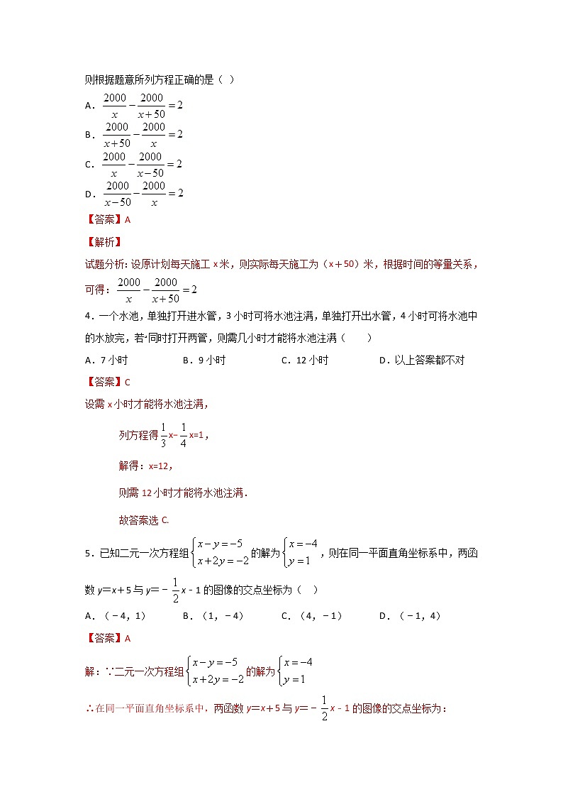 沪教版八年级数学下册专项测试和期中期末强化冲刺卷 第21章 代数方程（强化篇）02