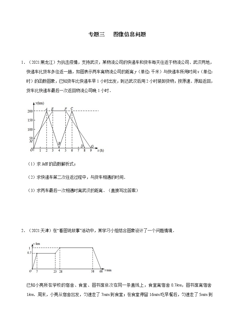 专题三   图像信息问题-2022年中考数学二轮复习之重难热点提分专题01