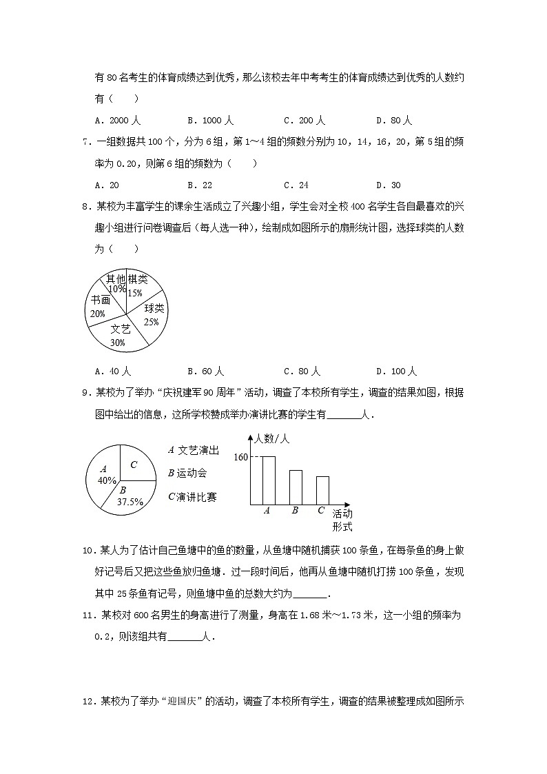 专题训练30：数据的收集与整理-2022年中考数学一轮复习知识点课标要求（含答案）03