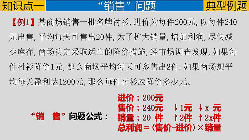 21.3（2） 实际问题与一元二次方程-销售、数字、几何图形问题-2021-2022学年九年级数学上册教学课件（人教版）04