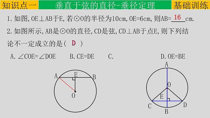 24.1.2（1） 垂直于弦的直径-定理-2021-2022学年九年级数学上册教学课件（人教版）第8页