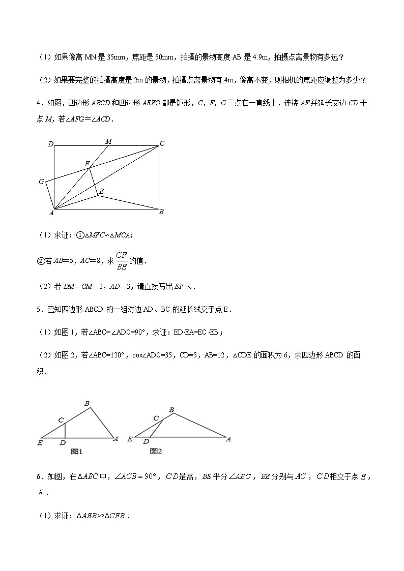 专题14  相似三角形（原卷版）第2页