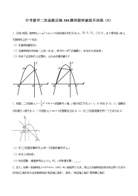 2022年中考数学二次函数压轴300题终极突破提升训练（5）